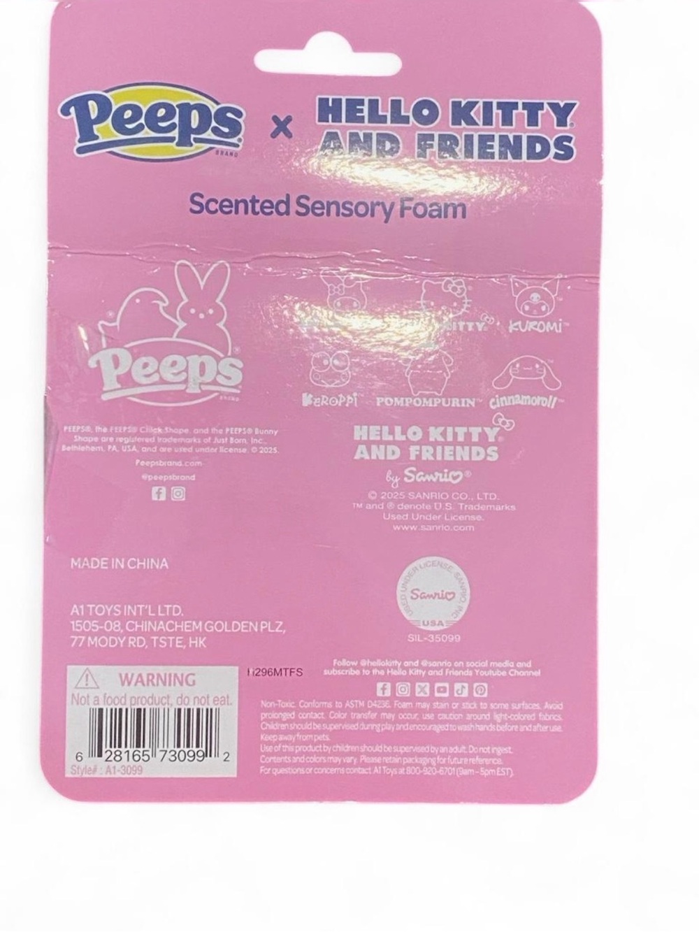 🩷$3 BUNDLED- Peeps x Hello Kitty Pink & White Marshmallow-Scented Foam Favor - Picture 2 of 2